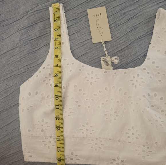 Women's white Joie crop top - Picture 2 of 8